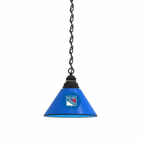 HOLLAND BAR STOOL CO New York Rangers Pendant Light, Black Fixture BL1BKNYRang